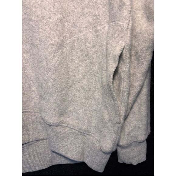 Aerie fleece 1/4 zip sweatshirt gray cream Sherpa XS oversized - Picture 4 of 7